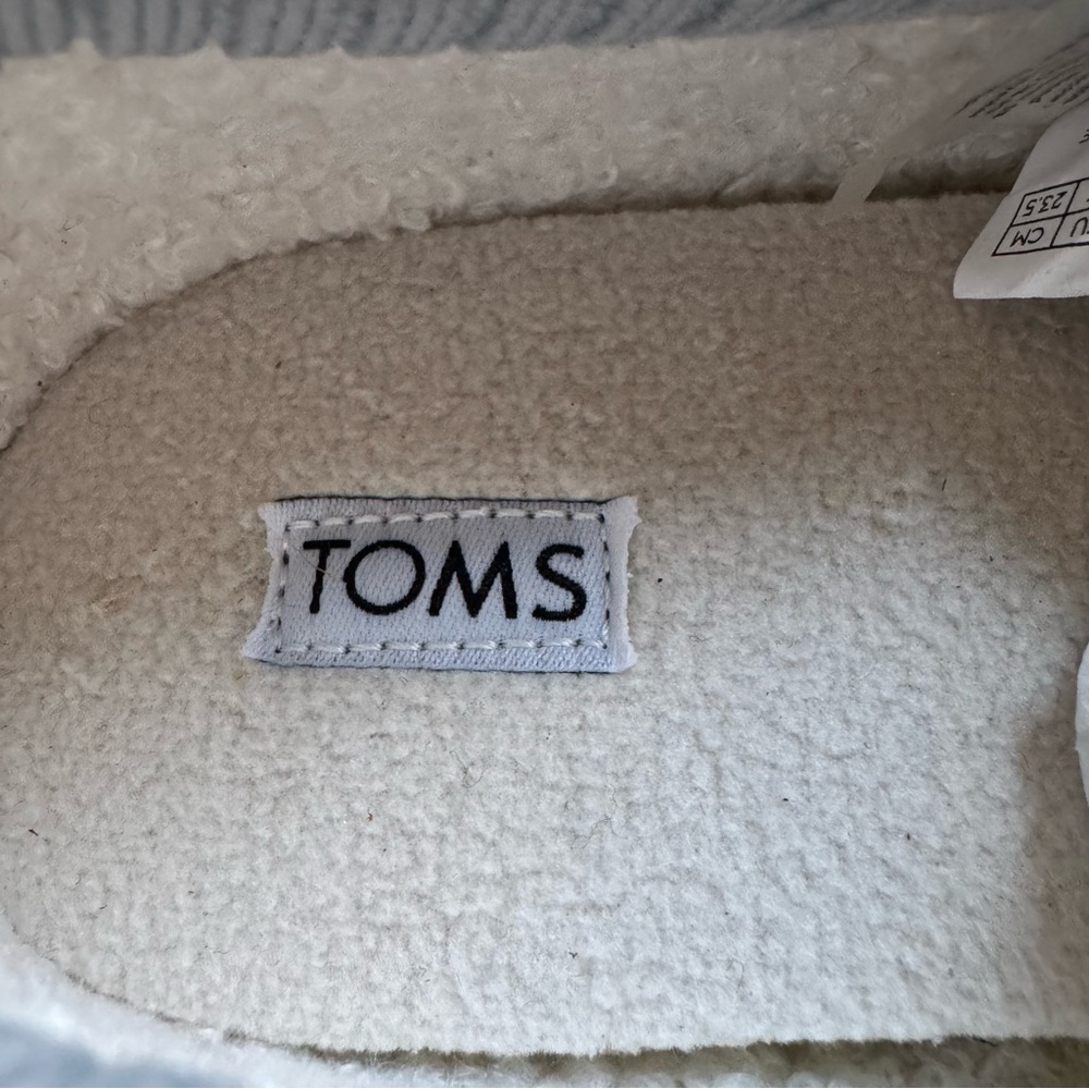 Toms Alpargata Resident Frost Gray Two Tone Felt Fleece Ortholite Shoes NWT 6.5 - Picture 6 of 6